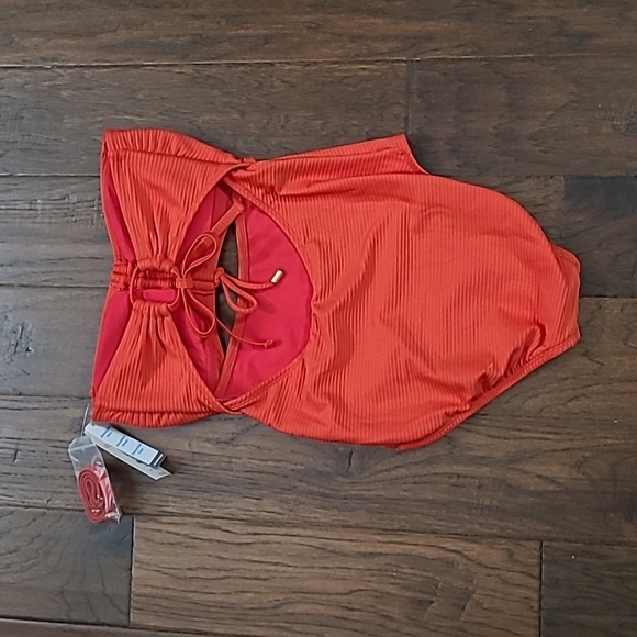 NWT Time and Tru Red Cutout Swimsuit size Medium (8-10) - Picture 2 of 4